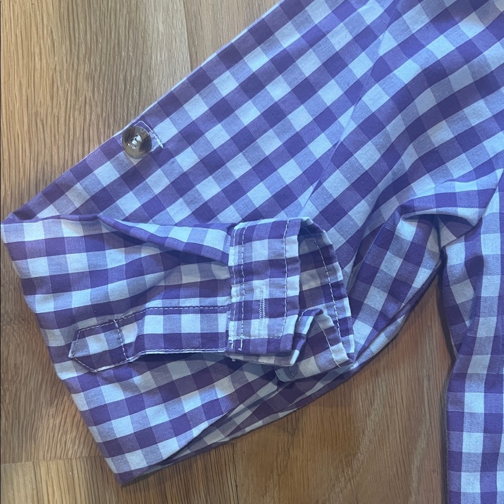 Prodoh Purple Check Button Down Shirt - Picture 4 of 6